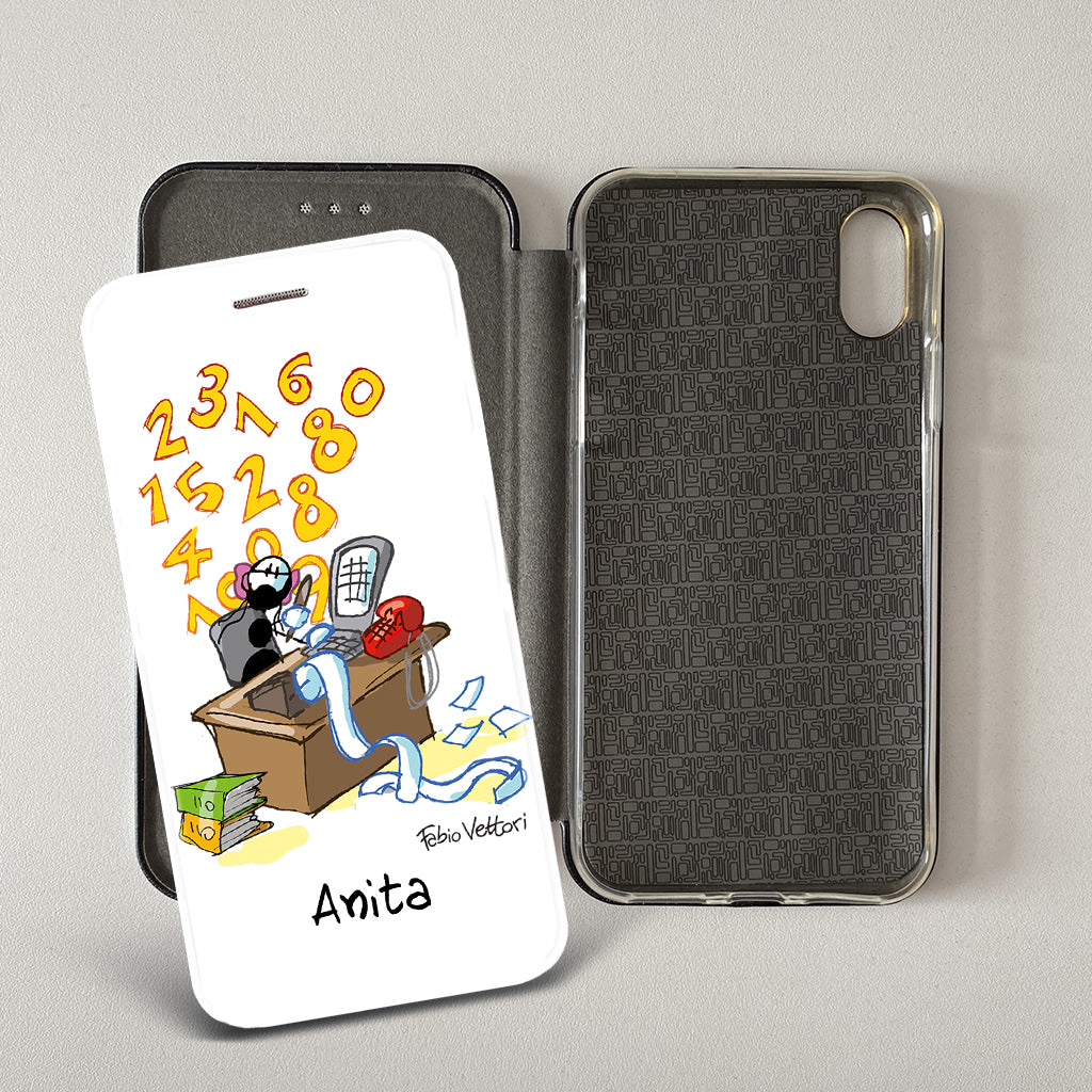 Customized artistic cover for Smartphone subject "Pizza Chef" model with "Book" opening