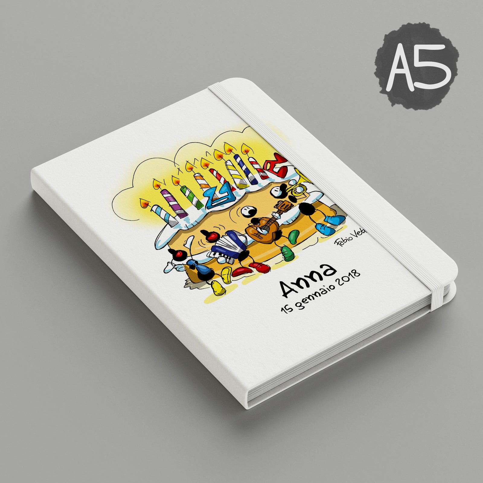 Personalized notebook with "Birthday" theme