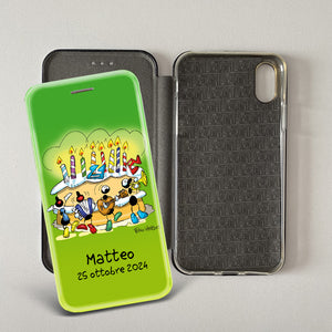 Customized artistic cover for Smartphone subject "Pizza Chef" model with "Book" opening