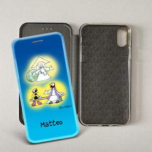 Customized artistic cover for Smartphone subject "Pizza Chef" model with "Book" opening