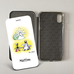 Customized artistic cover for Smartphone subject "Pizza Chef" model with "Book" opening