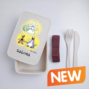 Scatola Porta Pranzo con Fascia Porta Posate Personalizzata soggetto "Confessione"