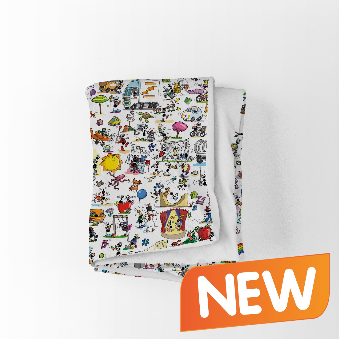 Padded quilted plaid with "Moods" theme