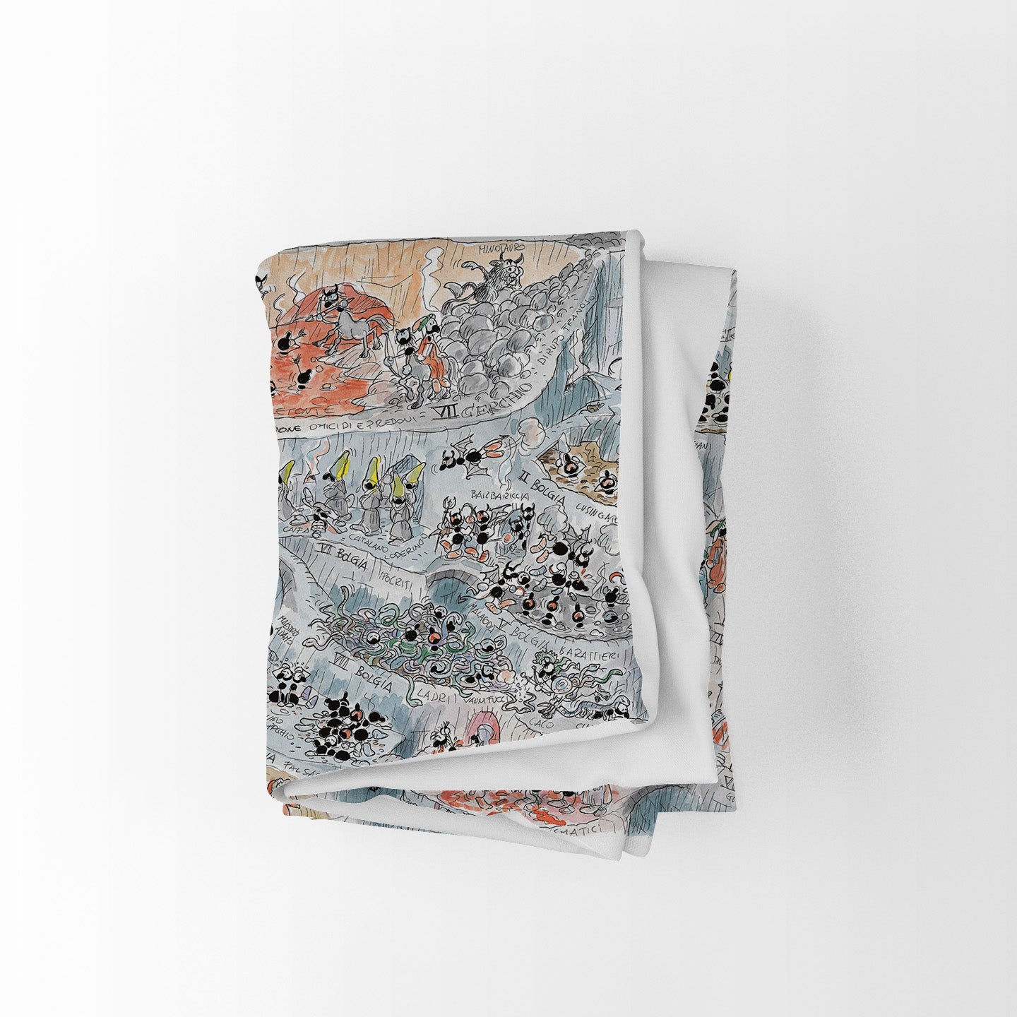 Padded quilted plaid with "Moods" theme