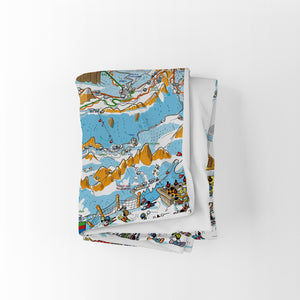 Padded quilted plaid with "Moods" theme