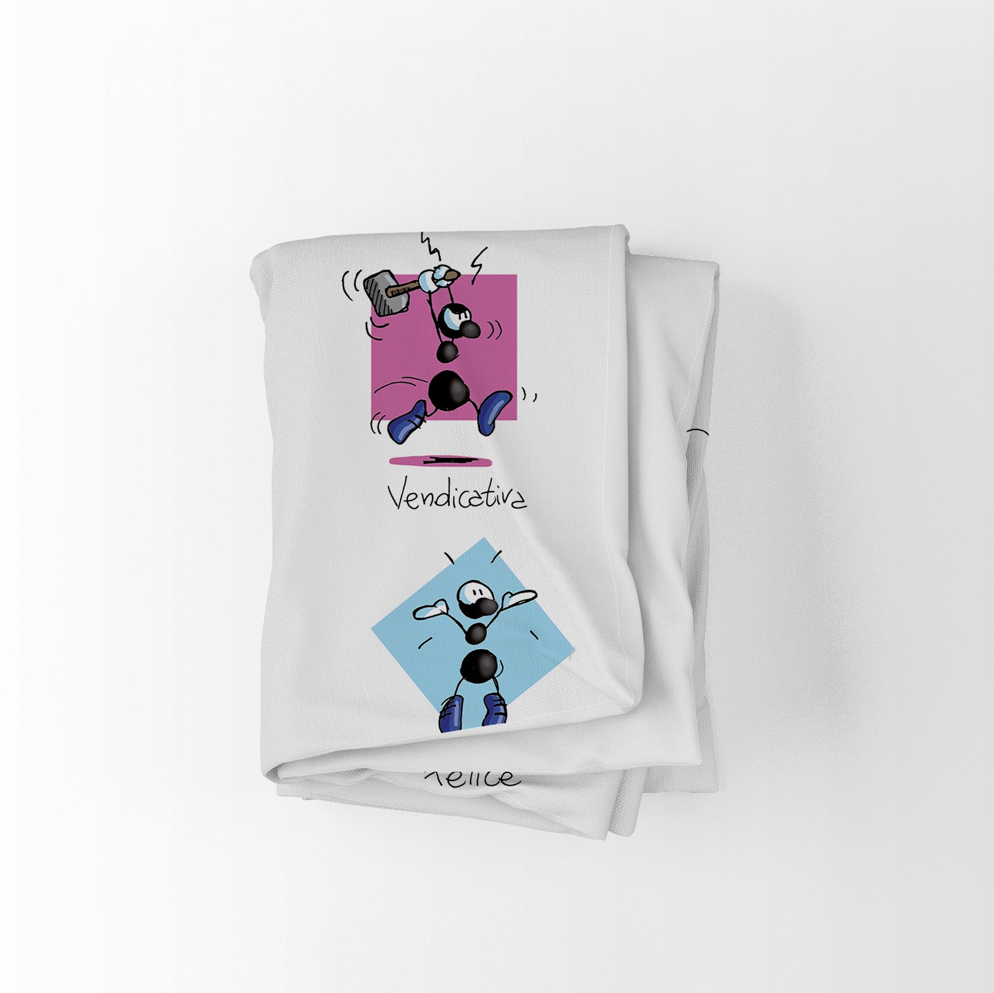 Padded quilted plaid with "Moods" theme