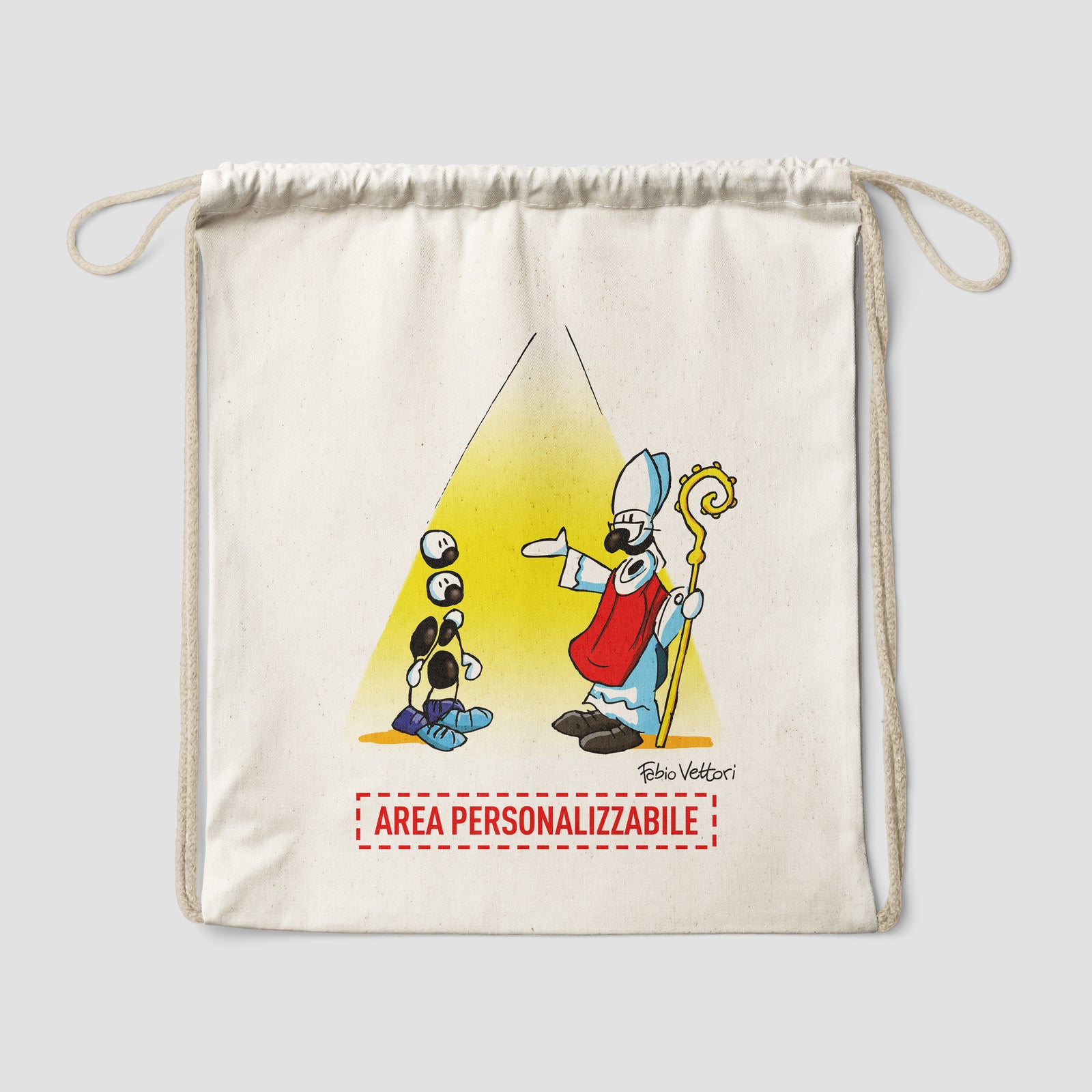 Sacca zaino personalizzata in cotone soggetto "Cresima"