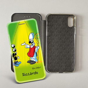 Customized artistic cover for Smartphone subject "Pizza Chef" model with "Book" opening