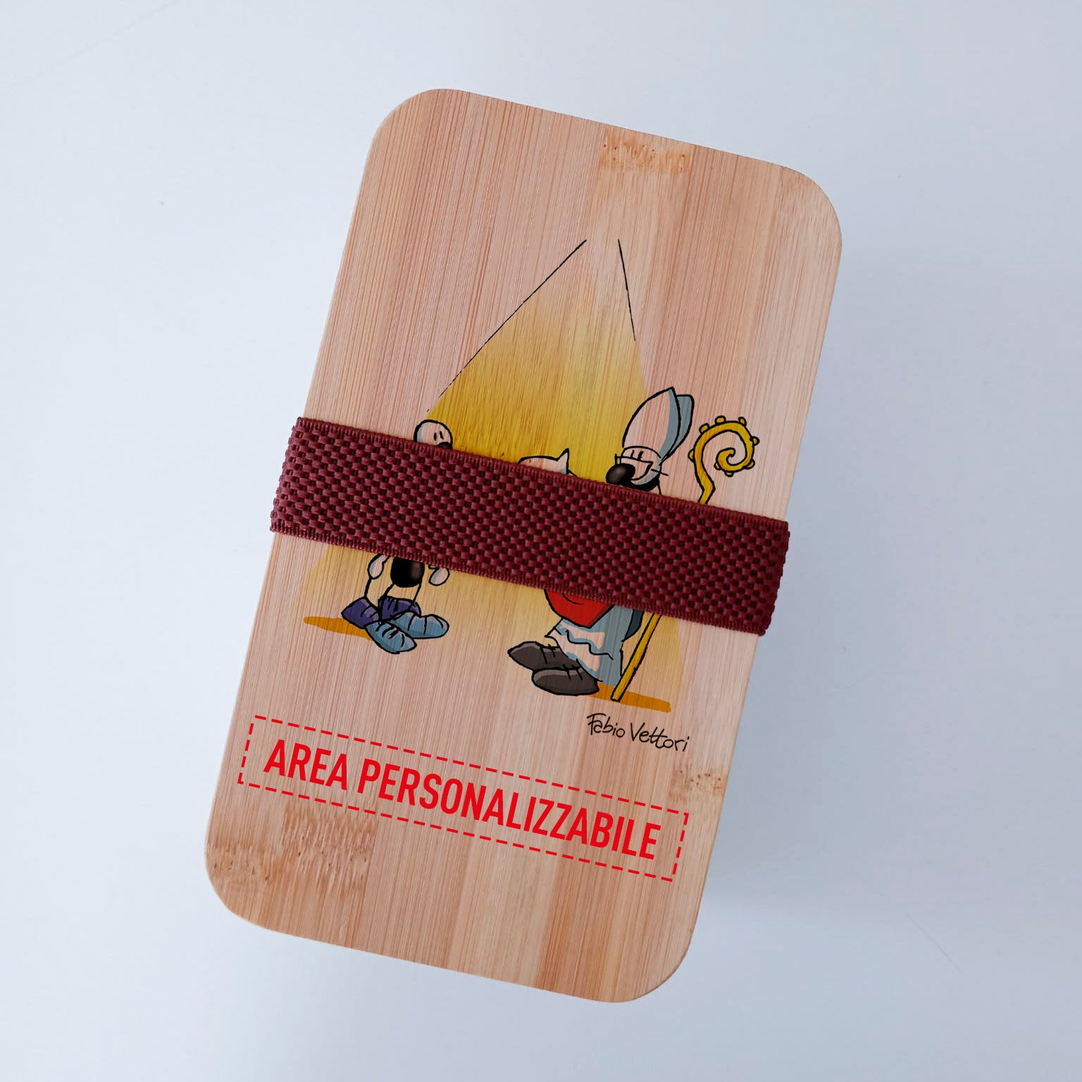 Lunch Box with Cutlery Holder Band Personalized with "Confirmation" Subject