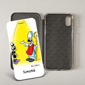 Customized artistic cover for Smartphone subject "Pizza Chef" model with "Book" opening