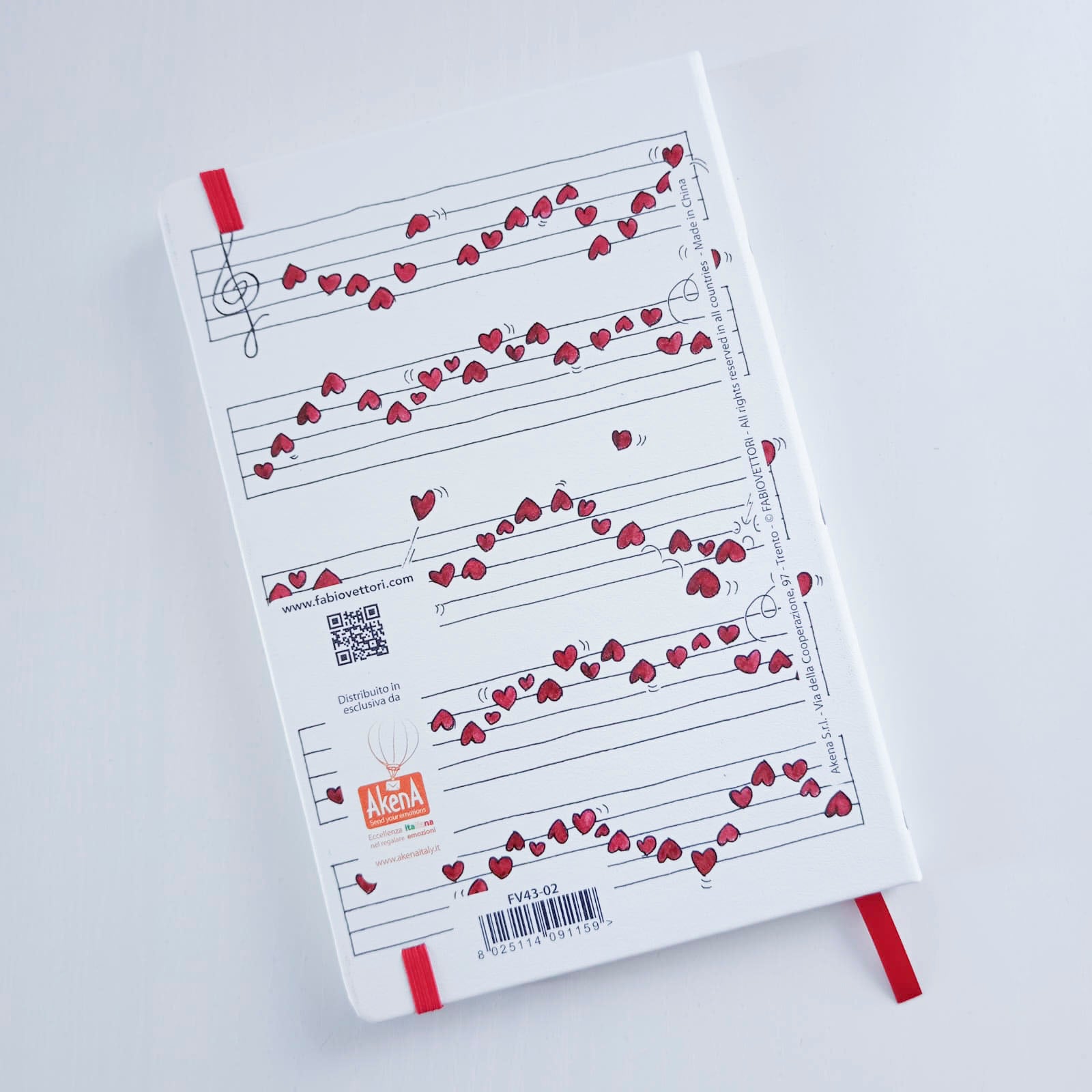 Taccuino Artistico – Sketchbook Formato A5 Soggetto "Cuoricini" (FV43-02)
