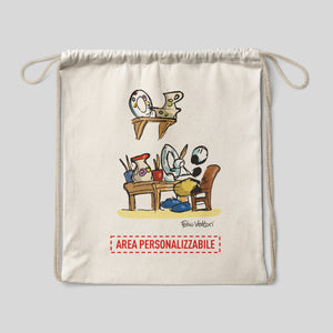 Personalized cotton backpack bag with "Decorations on ceramics" theme