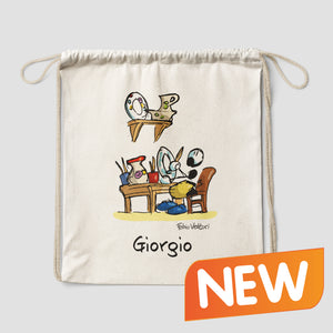 Personalized cotton backpack bag with "Decorations on ceramics" theme