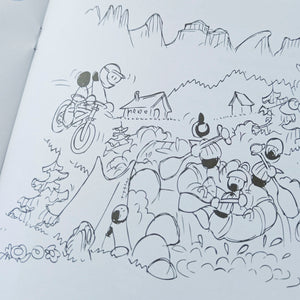 Kit Album da colorare +  Scatola da 12 matite colorate + Temperino