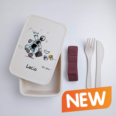Scatola Porta Pranzo con Fascia Porta Posate Personalizzata soggetto "Dottori"