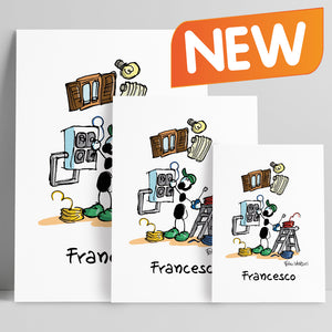 Personalized "Astronaut" poster print