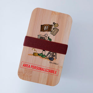 Lunch Box with Cutlery Holder Band Personalized "Electrician" Subject