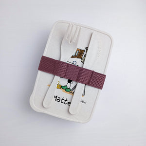 Scatola Porta Pranzo con Fascia Porta Posate Personalizzata soggetto "Elettricista"