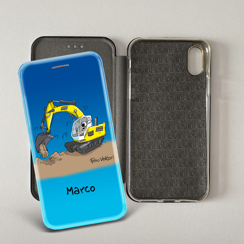 Customized artistic cover for Smartphone subject "Pizza Chef" model with "Book" opening