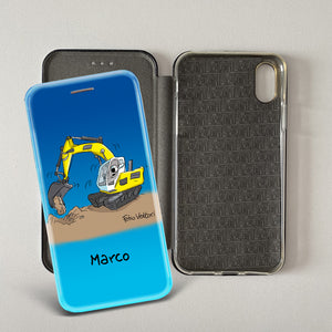 Customized artistic cover for Smartphone subject "Pizza Chef" model with "Book" opening