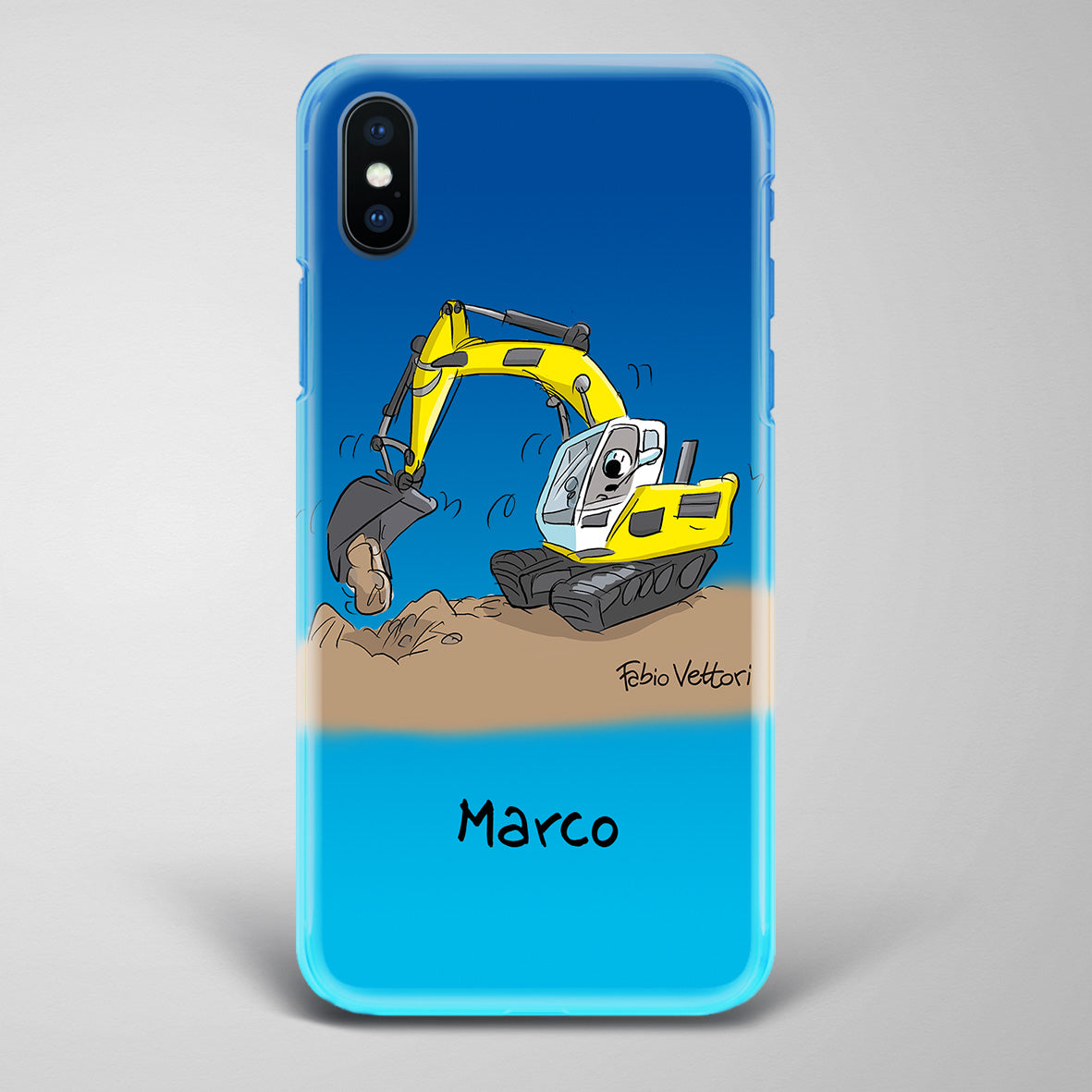 Cover artistica per Smartphone Personalizzata Escavatorista