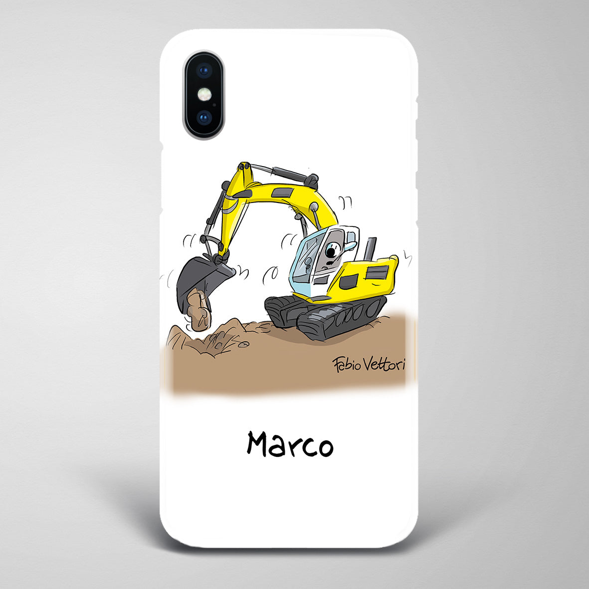 Cover artistica per Smartphone Personalizzata Escavatorista