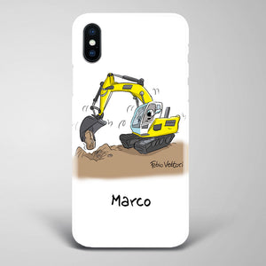 Cover artistica per Smartphone Personalizzata Escavatorista