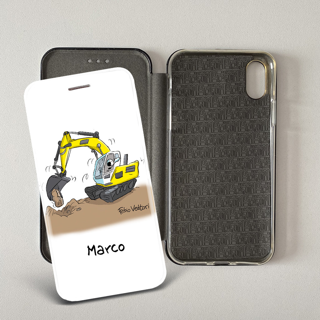 Customized artistic cover for Smartphone subject "Pizza Chef" model with "Book" opening