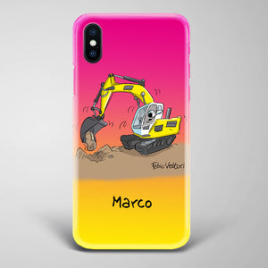 Cover artistica per Smartphone Personalizzata Escavatorista