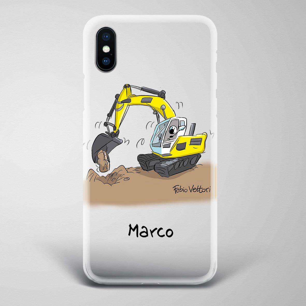Cover artistica per Smartphone Personalizzata Escavatorista