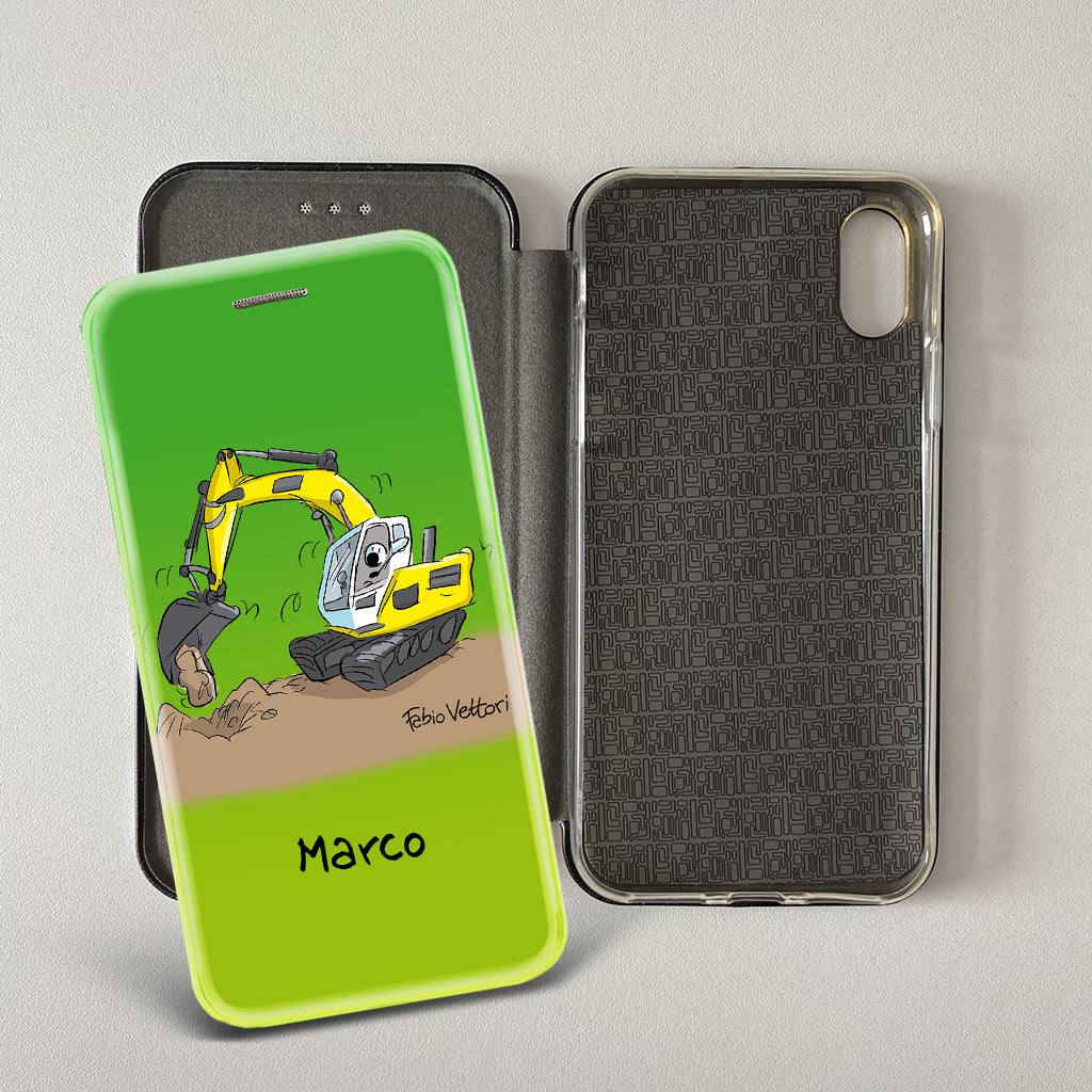 Customized artistic cover for Smartphone subject "Pizza Chef" model with "Book" opening