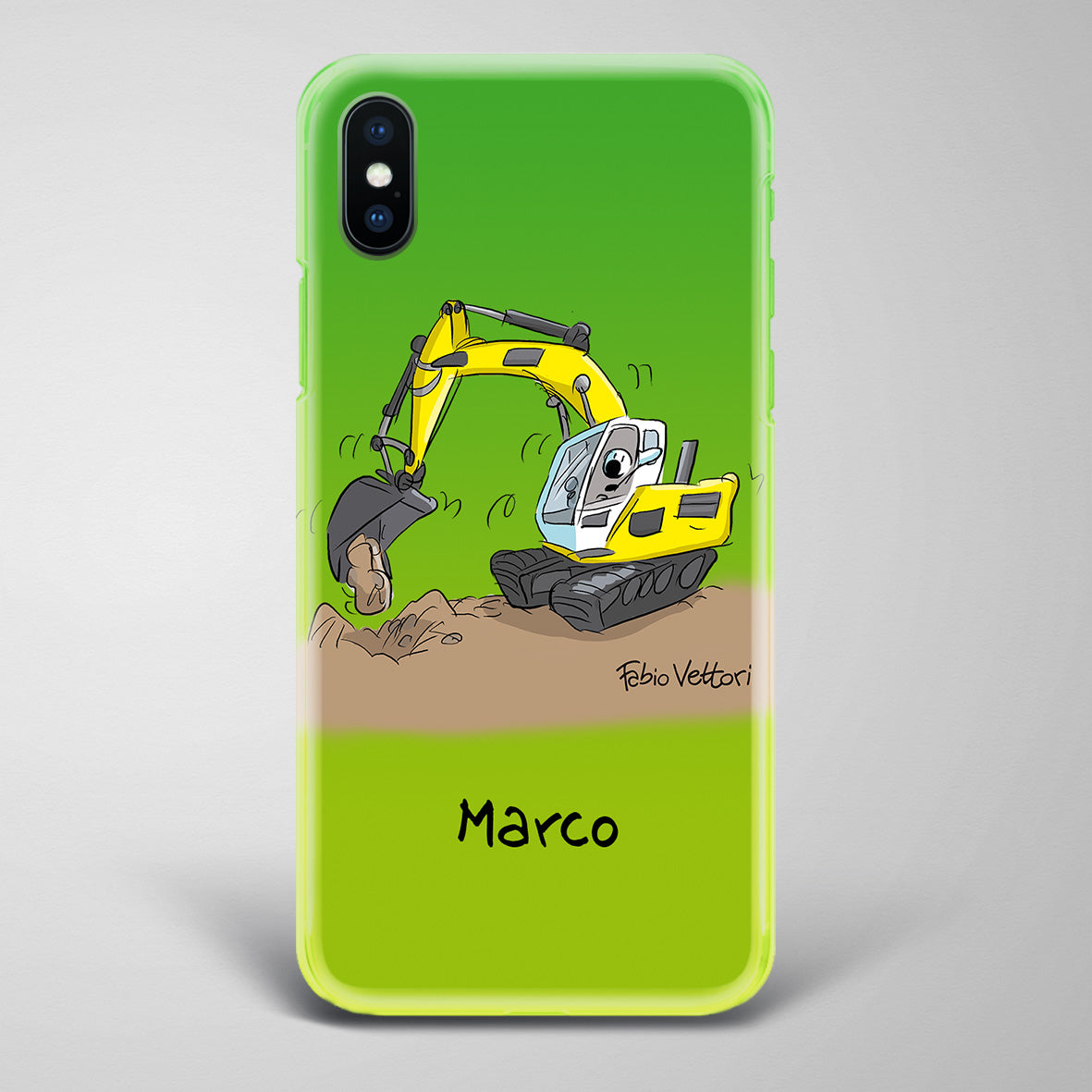 Cover artistica per Smartphone Personalizzata Escavatorista