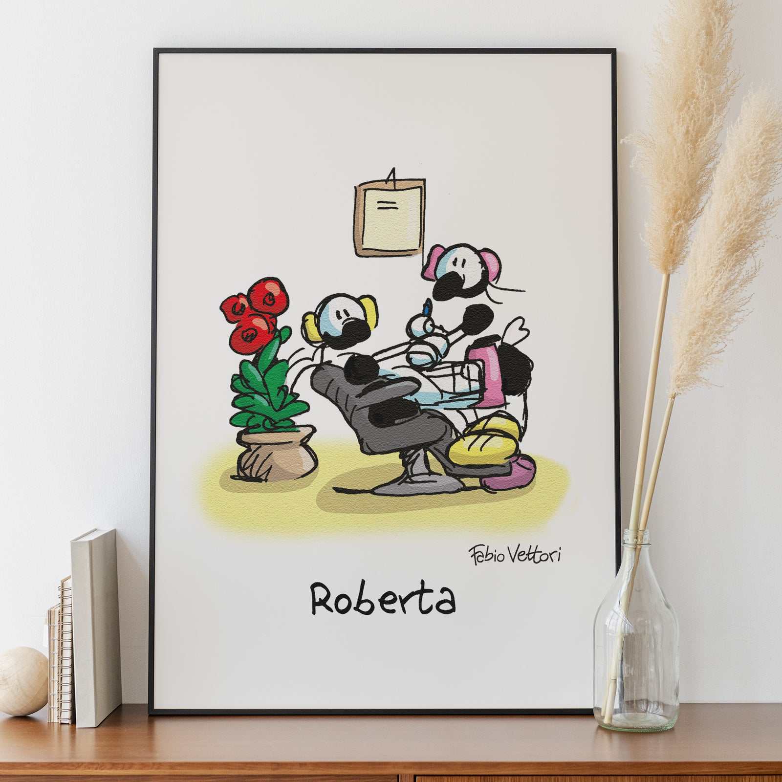 Personalized poster print with the subject "Beautician"