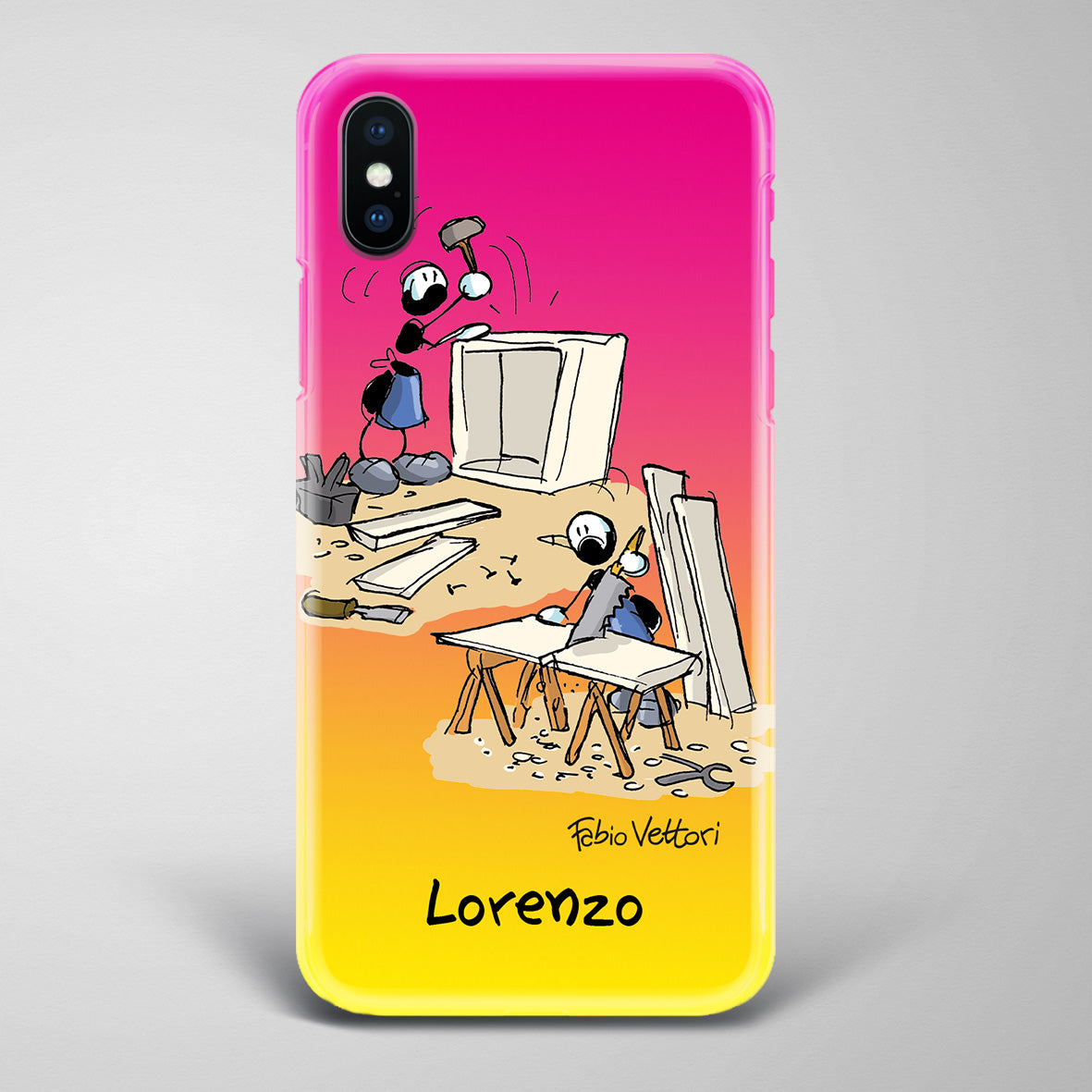 Cover artistica per Smartphone Personalizzata Falegname