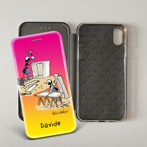 Customized artistic cover for Smartphone subject "Pizza Chef" model with "Book" opening