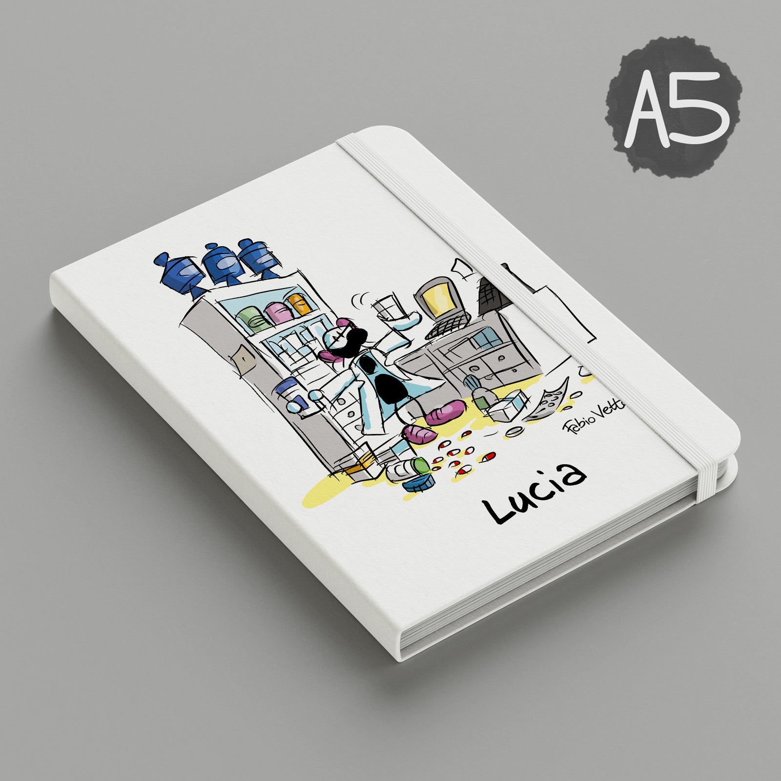 Personalized notebook with "Pharmacist" theme