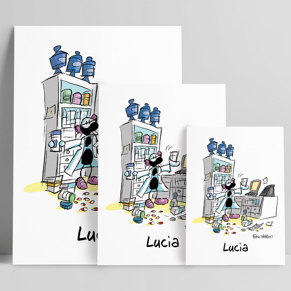 Personalized poster print "Pharmacist (Female)"