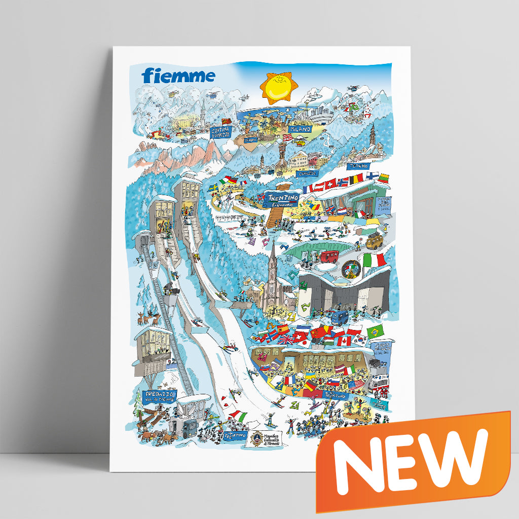 Poster "Olimpiadi 2026 - Fiemme" 50x70 cm edizione limitata