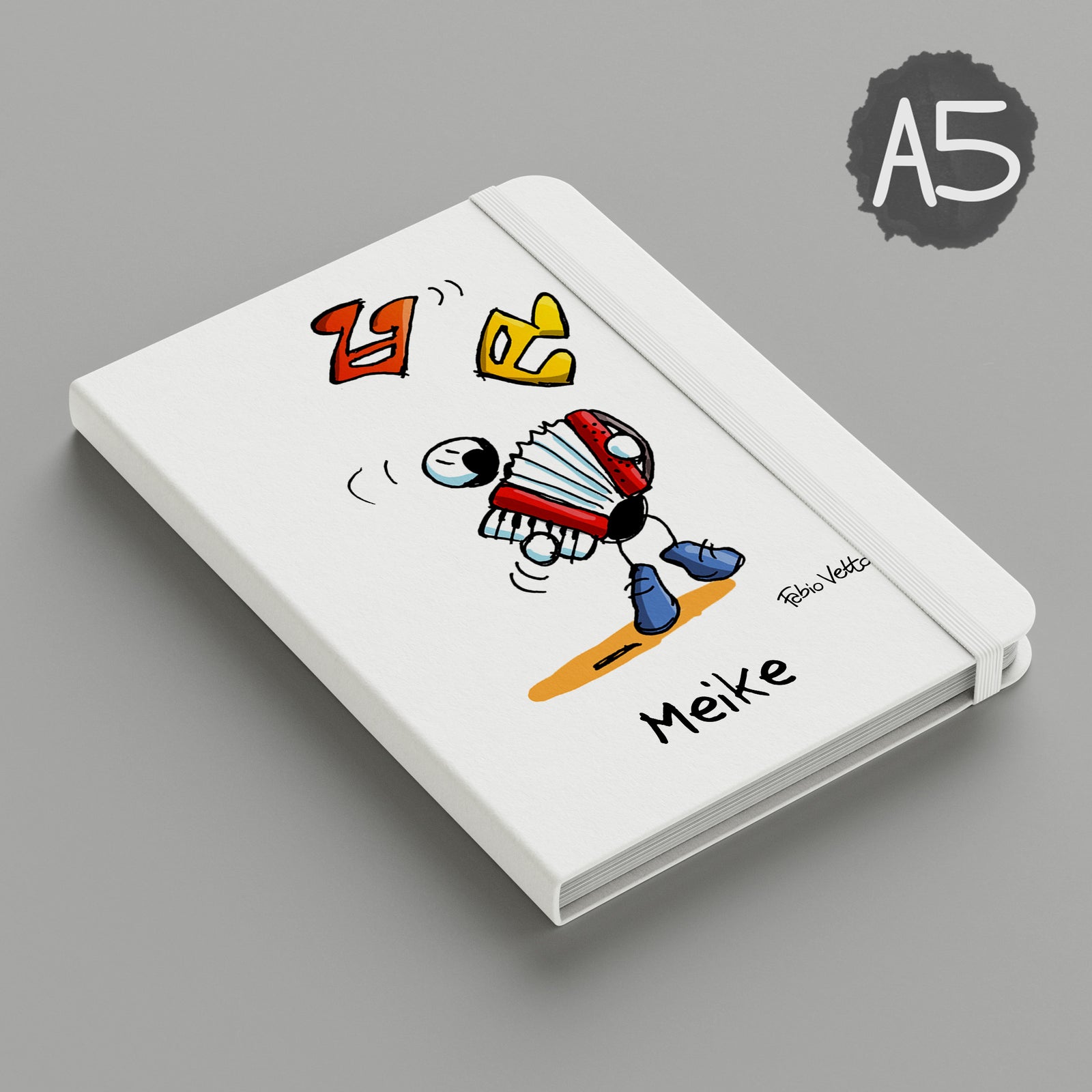 Personalized notebook with "Accordion" theme