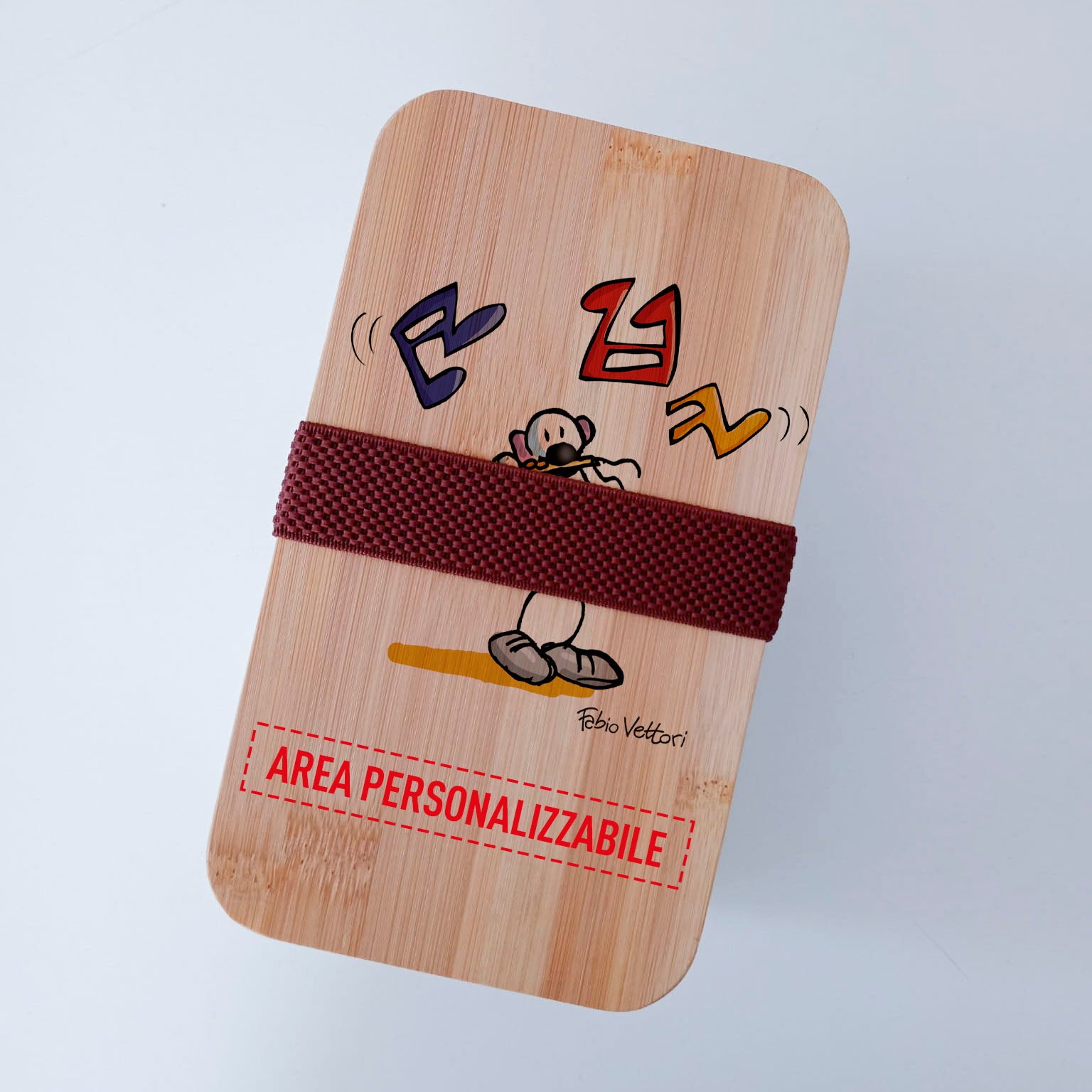Lunch Box with Cutlery Band Personalized with "Transverse Flute" Theme