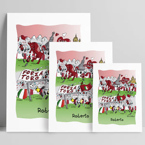 Stampa su poster personalizzata soggetto "Forza Toro"