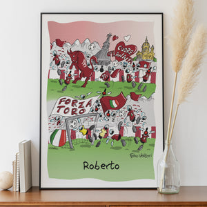 Stampa su poster personalizzata soggetto "Forza Toro"