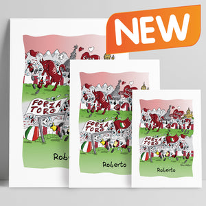 Stampa su poster personalizzata soggetto "Forza Toro"