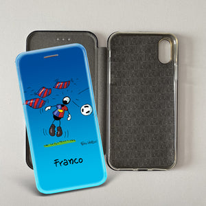 Cover artistica per Smartphone Personalizzata soggetto "Forza Genoa" modello con apertura "a Libro"