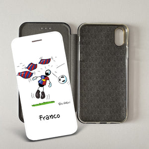 Cover artistica per Smartphone Personalizzata soggetto "Forza Genoa" modello con apertura "a Libro"