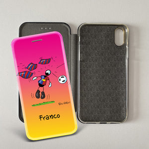 Cover artistica per Smartphone Personalizzata soggetto "Forza Genoa" modello con apertura "a Libro"