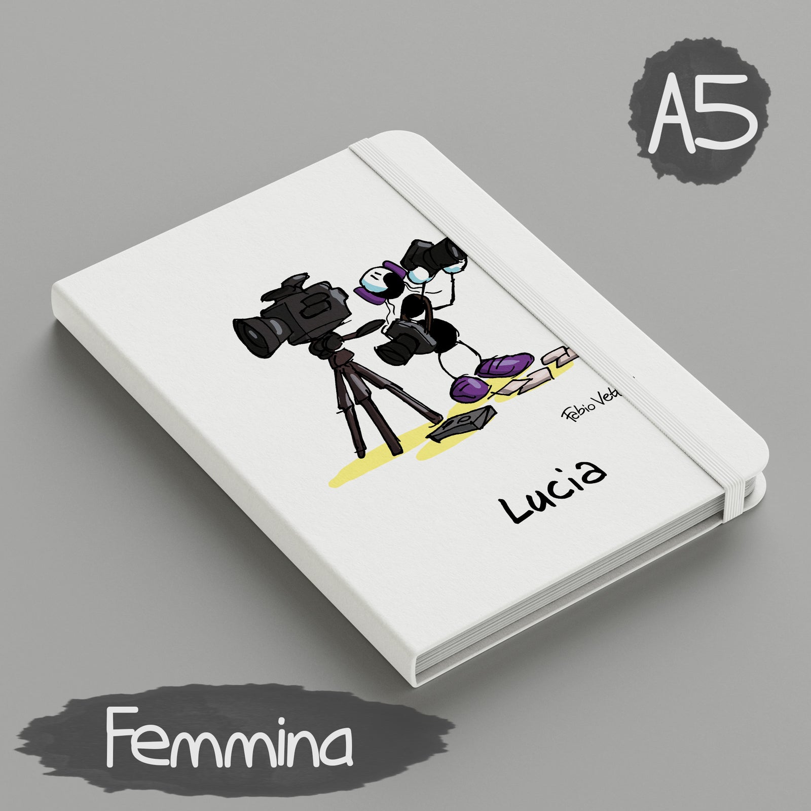 Personalized notebook with the subject "Photographer"