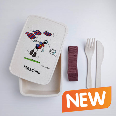 Scatola Porta Pranzo con Fascia Porta Posate Personalizzata soggetto "Genoa"