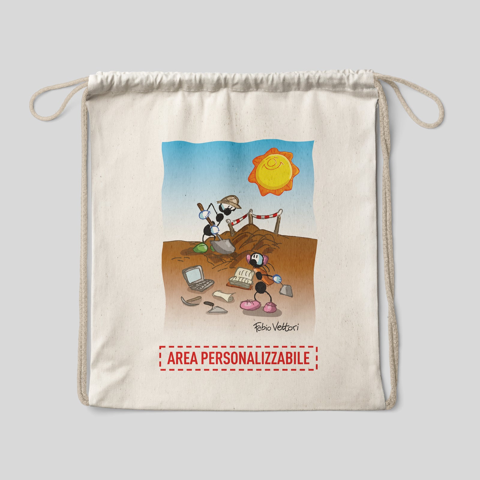 Sacca zaino personalizzata in cotone soggetto "Geologi"