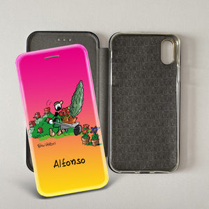 Customized artistic cover for Smartphone subject "Pizza Chef" model with "Book" opening